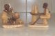 Vintage Carved Wooden African Tribal Figures Other African Antiques photo 5