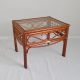 2 Hollywood Regency Bamboo Rattan Brass End Tables Chinese Chippendale Jungalow Post-1950 photo 1