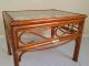 2 Hollywood Regency Bamboo Rattan Brass End Tables Chinese Chippendale Jungalow Post-1950 photo 3