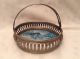 Vintage Germany Metal Blue Dresser Basket Trinket Dish Windmill Metalware photo 7
