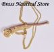 Bosun Call Pipe Whistle With Chain Brass Copper Us Navy Reproduction Gift Bells & Whistles photo 2