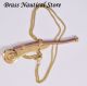 Bosun Call Pipe Whistle With Chain Brass Copper Us Navy Reproduction Gift Bells & Whistles photo 3
