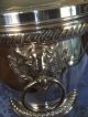 Vintage Ice Bucket Poole Silver Plate Lions Head Handles With Lid And Tongs Other Antiquities photo 4