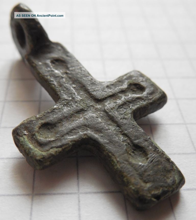 Viking Period Bronze Cross 1100 - 1300 Ad Vf, Viking photo