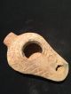 Ancient Jerusalem Decorated Terracotta Oil Lamp 200 - 400ad Other Antiquities photo 1