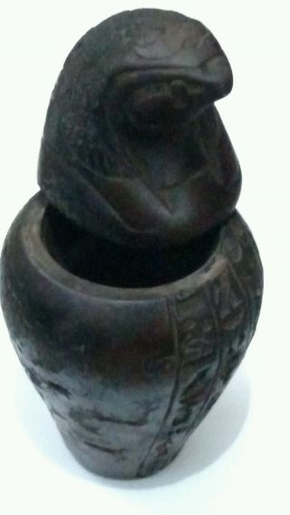 Ancient Egyptian Canopic Jar Faïence Use In Mummification 229.  3 Gm Circa 300 Bc photo