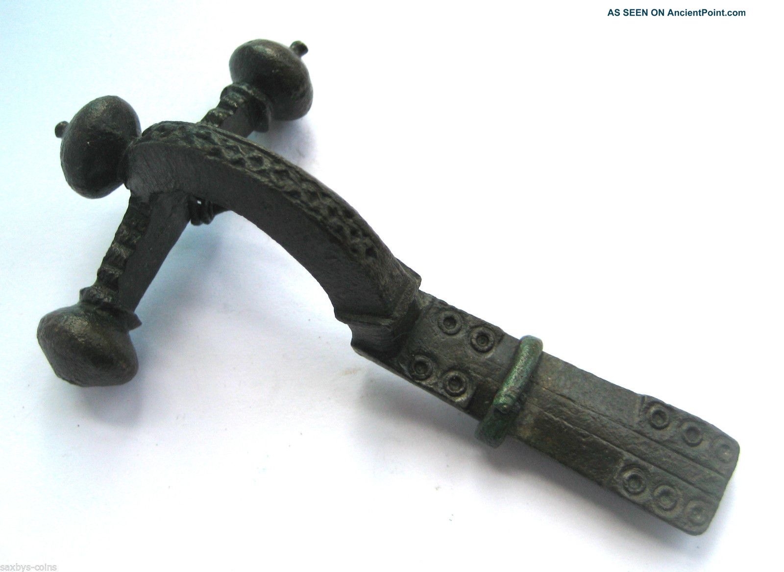 Circa.  250 A.  D Large British Found Roman Period Bronze Crossbow Fibula Brooch British photo