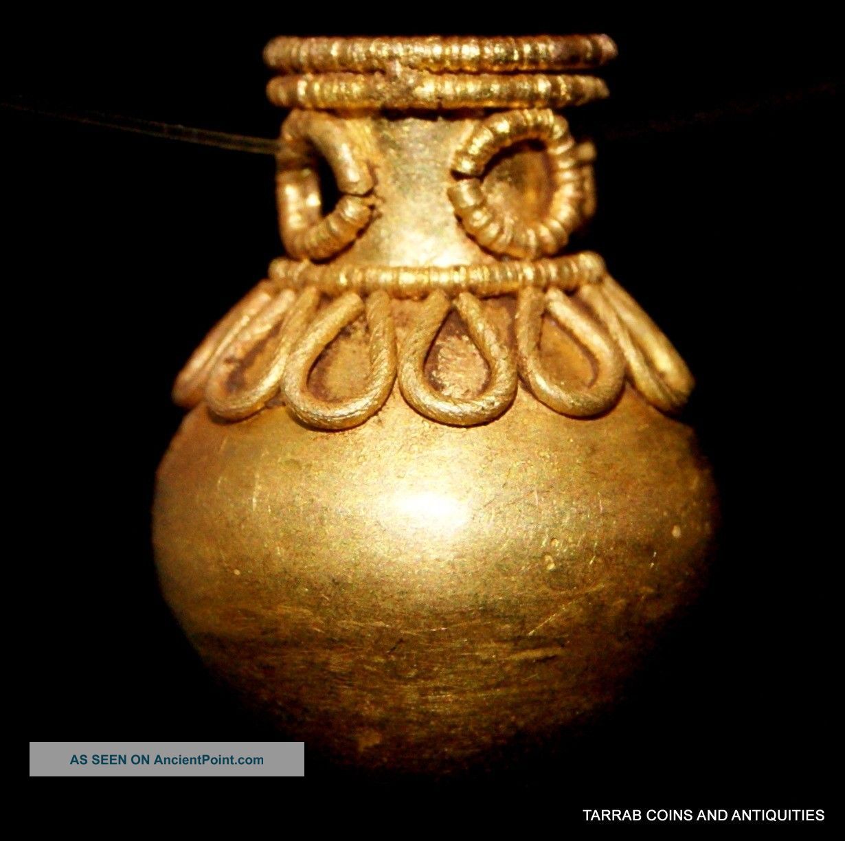 Ancient Roman Gold Jar Pendant 100 Bc - 200 Ad Choice Elegant Piece Roman photo