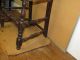 Rare 18th C Woodbury Ct Qa Side Chair Brown Paint & Boldest Stretchers Primitives photo 9