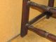 Rare 18th C Woodbury Ct Qa Side Chair Brown Paint & Boldest Stretchers Primitives photo 6