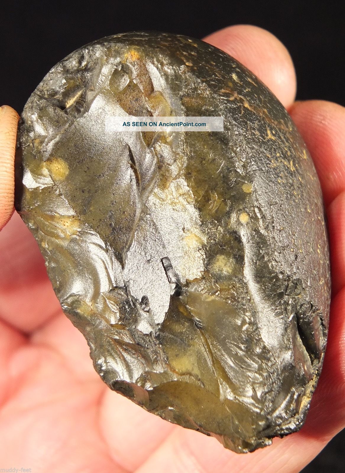 Lower Palaeolithic,  Bifacial Mode 1 Pebble Tool C700 - 400k,  Kent,  P699 Neolithic & Paleolithic photo