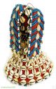 Kuba Royal Hat Kupash Bark Red Cloth Beads Cowrie Shells Africa Other African Antiques photo 1