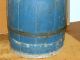 A Great Early 19th C Staved Wooden Butter Churn In The Best Blue Paint Primitives photo 10