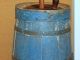 A Great Early 19th C Staved Wooden Butter Churn In The Best Blue Paint Primitives photo 6