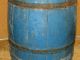 A Great Early 19th C Staved Wooden Butter Churn In The Best Blue Paint Primitives photo 8