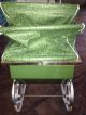 Unusual Vintage Mid Century Green English Pram Baby Carriages & Buggies photo 7