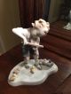 Metzler Ortloff Porcelain Boy Playing Violin With Chicks 7 