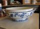 Antique Minton Delft Blue Flow Pattern Porcelain China Oval Covered Tureen Tureens photo 3