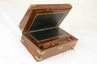 Antique Scottish Rosewood Writing Slope/lap Desk Jewellery Box 1850 - 1899 photo