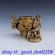 Chinese Brass Hand - Carved Dragon Incense Burner & Lid W Qianlong Mark Incense Burners photo 4