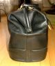 Vtg/antique Varese Italy Doctor - Lawyer Black Leather Briefcase Bag/purse W/key Doctor Bags photo 2