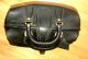 Vtg/antique Varese Italy Doctor - Lawyer Black Leather Briefcase Bag/purse W/key Doctor Bags photo 3
