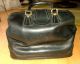 Vtg/antique Varese Italy Doctor - Lawyer Black Leather Briefcase Bag/purse W/key Doctor Bags photo 4