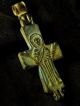 Wonderful Antique Ancient Byzantine Bronze Reliquary Crucifix Cross Pendant Byzantine photo 1