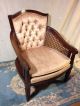 Antique Chair Club Style Button - Tufted Walnut Ships $79 By Greyhound.  Make Offer 1900-1950 photo 11