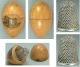 Antique Mauchline Ware Sewing Egg Scarborough 1897 Sterling Silver Thimble Thimbles photo 1