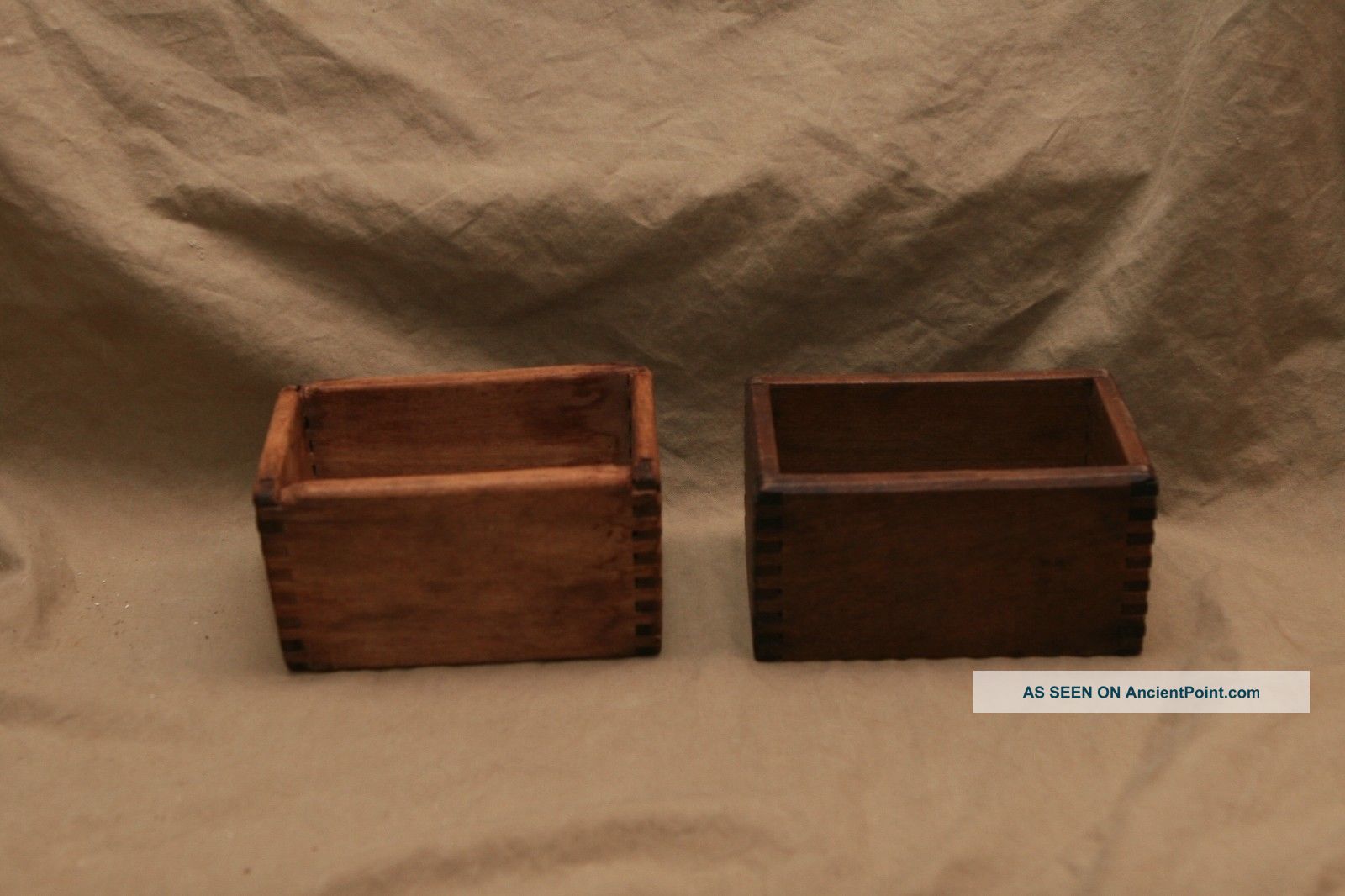 2 Antique Wood Primitive Butter Press Boxes Dairy Parts No Molds Primitives photo