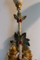 Rare Antique Carving Wooden Wall Candlestick,  Candle Holder Not Plaster Other Antique Woodenware photo 1