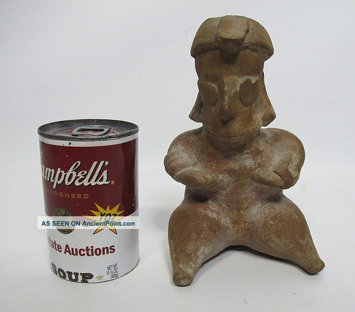 Antique Pre Columbian Diminutive Terracotta Hand Made Figural Person Vessel Yqz Reproductions photo