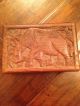Vintage Carved Wooden Box From India Boxes photo 1