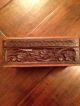 Vintage Carved Wooden Box From India Boxes photo 2