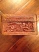 Vintage Carved Wooden Box From India Boxes photo 3