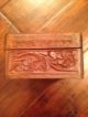 Vintage Carved Wooden Box From India Boxes photo 5