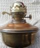 Vintage Brass Oil Lamp Fount / Font And Duplex Burner With Patina Lamps photo 1