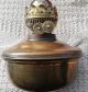 Vintage Brass Oil Lamp Fount / Font And Duplex Burner With Patina Lamps photo 2
