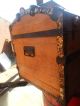 Old 1930s 40s Steamer Trunk Box Travel Wooden Antique Vintage Dome Storage Chest 1800-1899 photo 4
