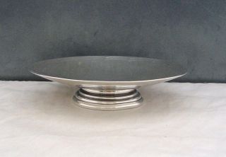 Rare Hukin & Heath Silver Art Deco Footed Dish/tazza Birmingham 1944 photo