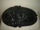 Antique Coal Bucket Scuttle Turtle Hod Cast Iron Enamel Hinged Black Victorian Hearth Ware photo 6