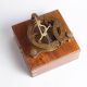 Collectible Marine Nautical Brass Sundial Compass Replica With Wooden Anchor Box Compasses photo 5