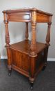 Antique 19th French Night Stand Side End Table Stand Marble Hall Pedestal Louis 1900-1950 photo 2