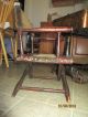 Antique Wooden Folding Chair Small Wood & Velvet Material Storage Find Very Old 1900-1950 photo 9