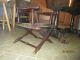Antique Wooden Folding Chair Small Wood & Velvet Material Storage Find Very Old 1900-1950 photo 10