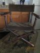 Antique Wooden Folding Chair Small Wood & Velvet Material Storage Find Very Old 1900-1950 photo 8