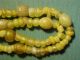 String Of Roman Yellow Coloured Glass Beads Circa 100 - 400 Ad Roman photo 3