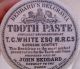 Antique,  Ceramic,  Ca 1880 Chemist To The Queen Beddard ' S Tooth Paste Jar Pot Lid Bottles & Jars photo 2