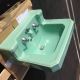 Vintage American Standard Seafoam Green Bathroom Sink Porcelain Integrated Spout Sinks photo 10